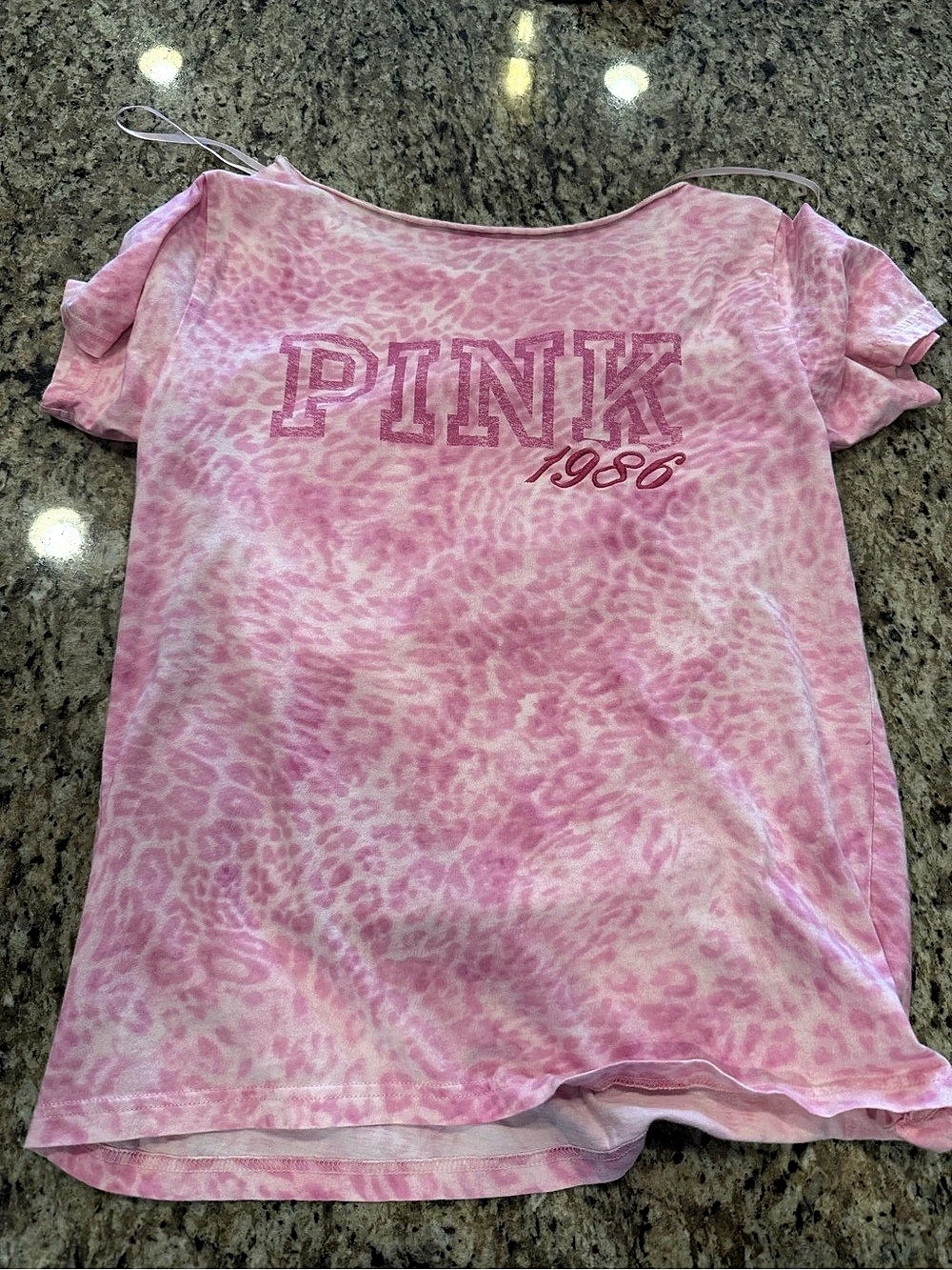 PINK Animal Print Short Sleeve Tee